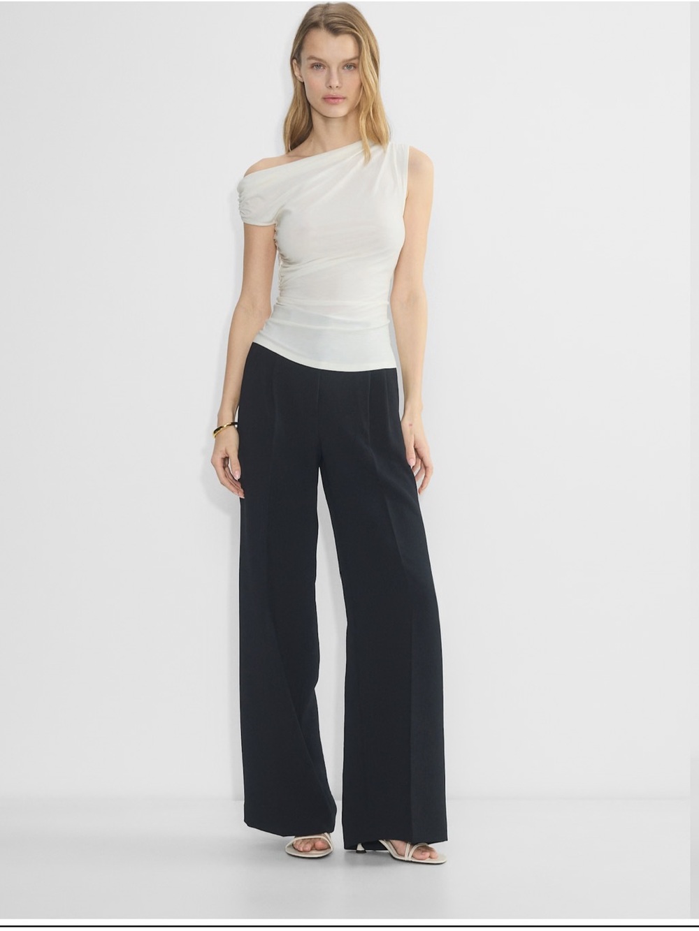 Wilfred Black Wide-Leg Dress Pants